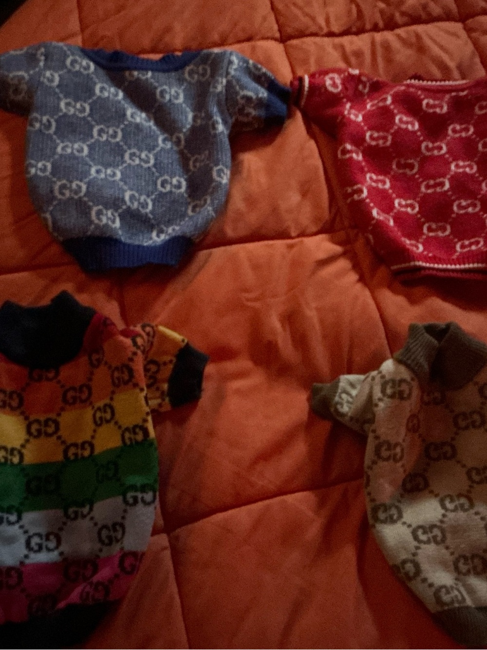 Double G monogram knit cardigan sweaters
